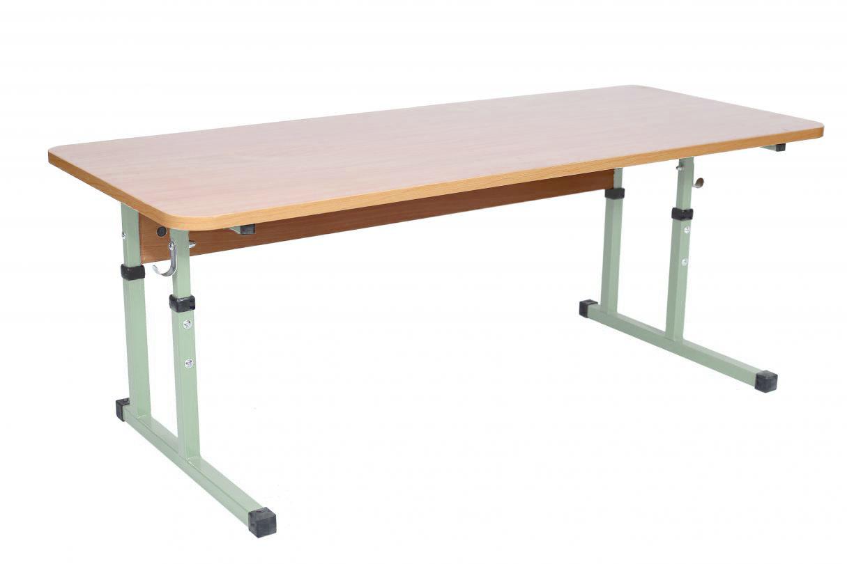 Дитячий 2-місний стіл, на ростові групи №1-3, каркас - квадратна металева труба, АЛМАНТ, 1200х500х460-580 мм.